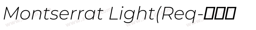 Montserrat Light(Req字体转换